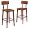 Flash Furniture Rustic Antique Walnut Industrial Wood Dining Barstool, PK2 2-XU-DG-W0236B-GG - alternate 5